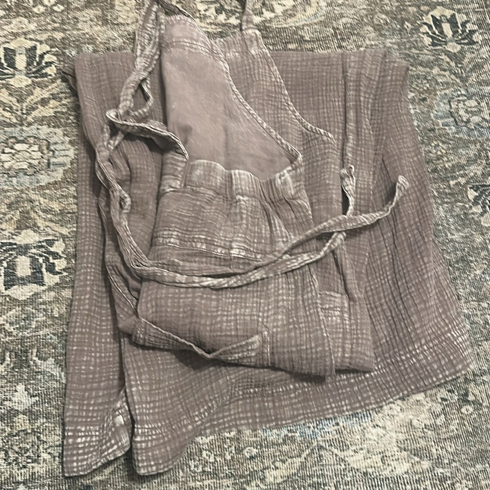 NWOT Easel Cotton Gauze Jumpsuit in Mushroom - Picture 7 of 7